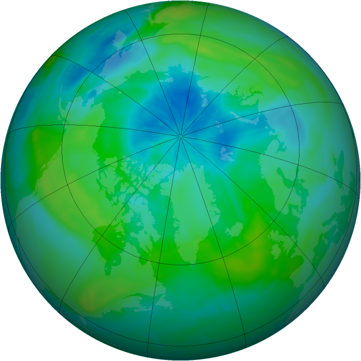 Arctic ozone map for 13 September 2015